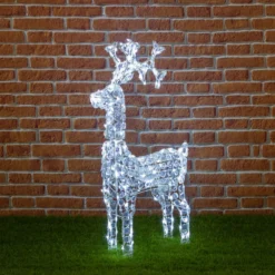 Renna h 90 cm, led bianco freddo