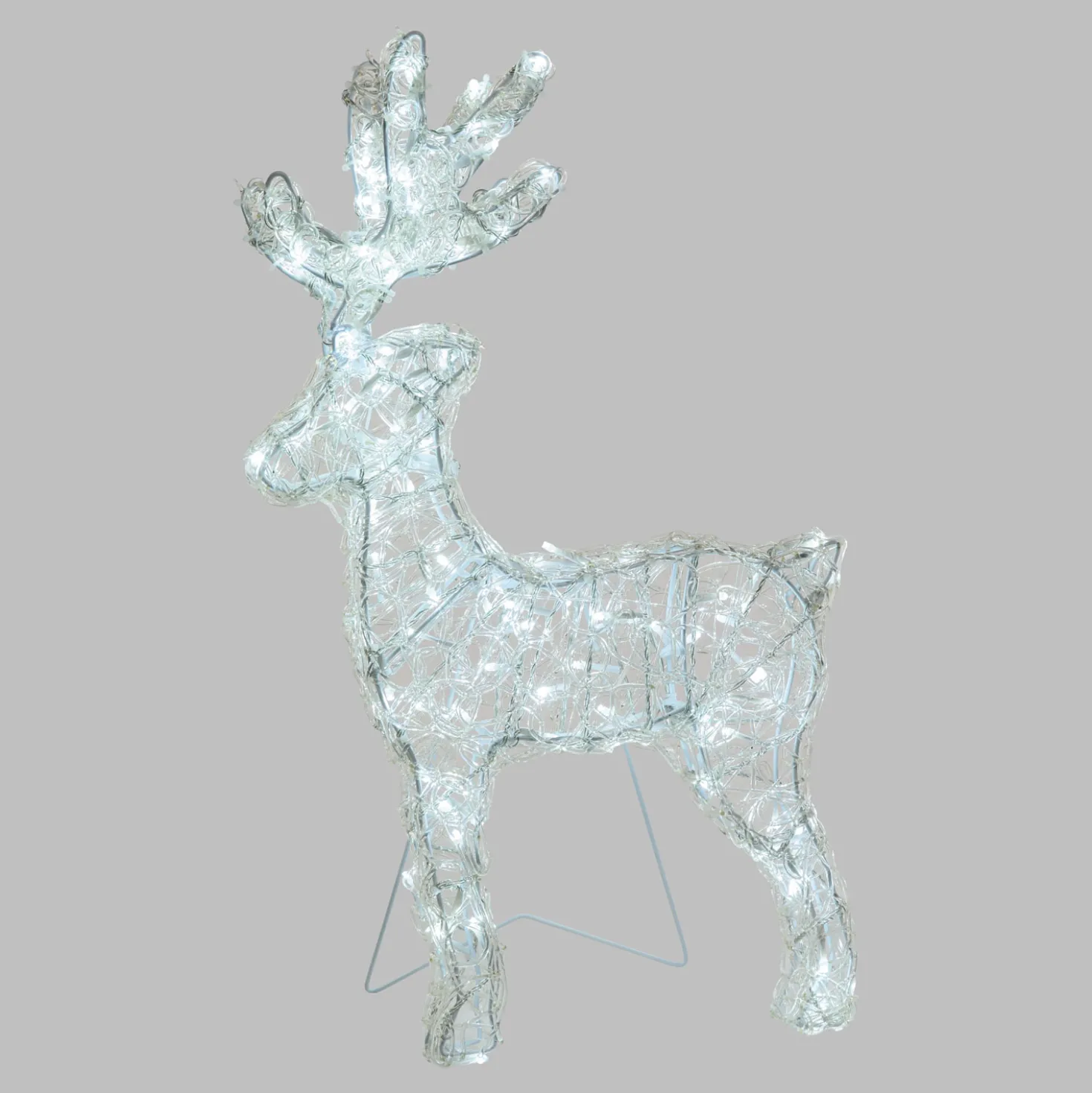 Renna Thin 3D, h 60 cm, led bianco freddo