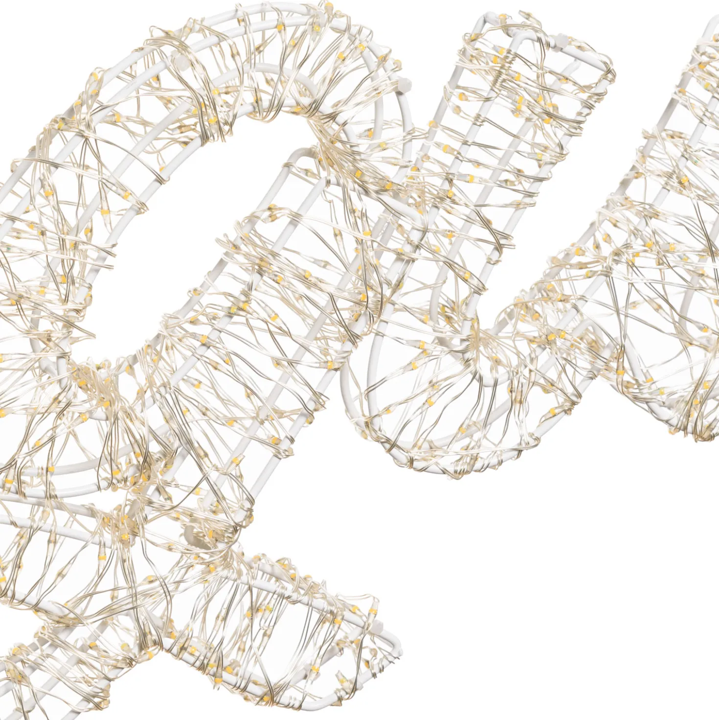 Scritta Auguri 3D, 115 x h 37 cm, 2000 microled bianco caldo e freddo, uso esterno