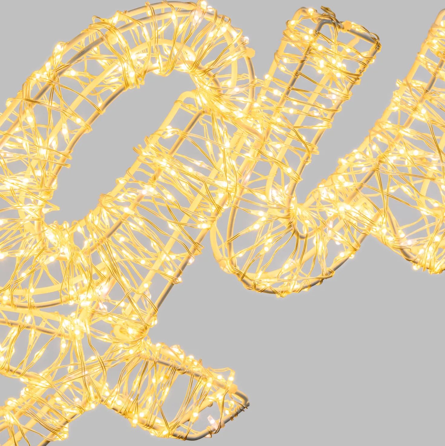 Scritta Auguri 3D, 115 x h 37 cm, 2000 microled bianco caldo e freddo, uso esterno