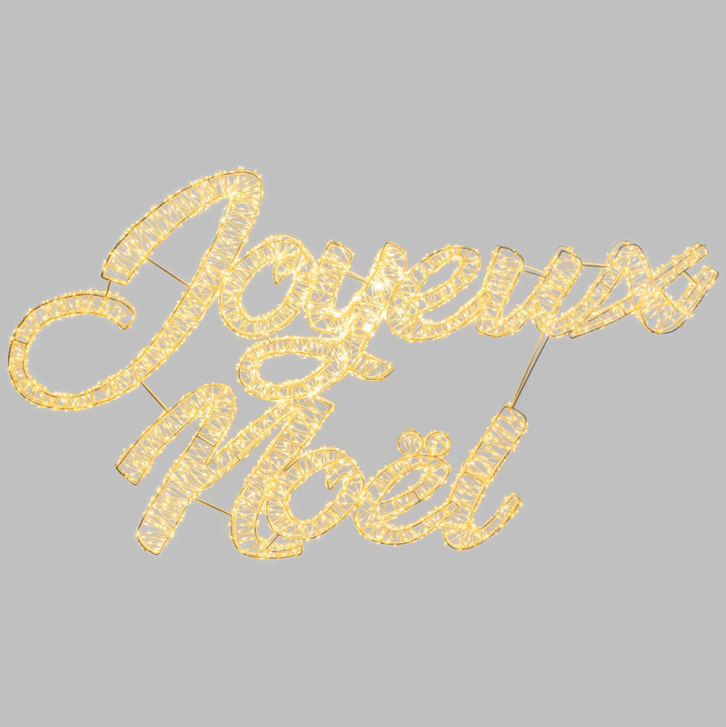 Scritta Joyeux Noel 3D, 115 x h. 65 cm, 3500 microled bianco caldo e freddo, uso esterno