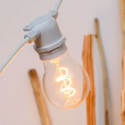 Serie VINTAGE LED 36V, Lampadina a goccia Ø 60 mm in vetro, led a spirale, bianco caldo