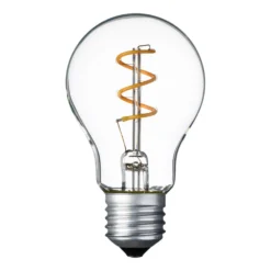 Serie VINTAGE LED 36V, Lampadina a goccia Ø 60 mm in vetro, led a spirale, bianco caldo
