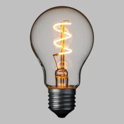 Serie VINTAGE LED 36V, Lampadina a goccia Ø 60 mm in vetro, led a spirale, bianco caldo