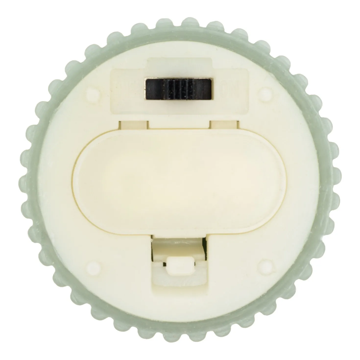 Set 2 candele verdi a coste in cera, fiamma 3D con stoppino