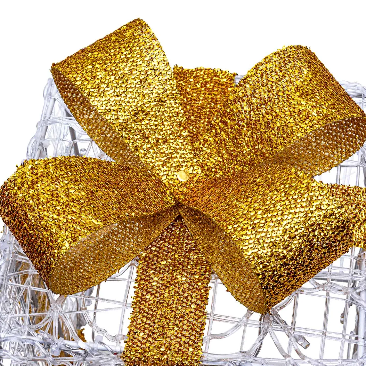 Set 3 Pacchi Regalo in acrilico, 150 Dual Color LED bianco caldo e bianco freddo
