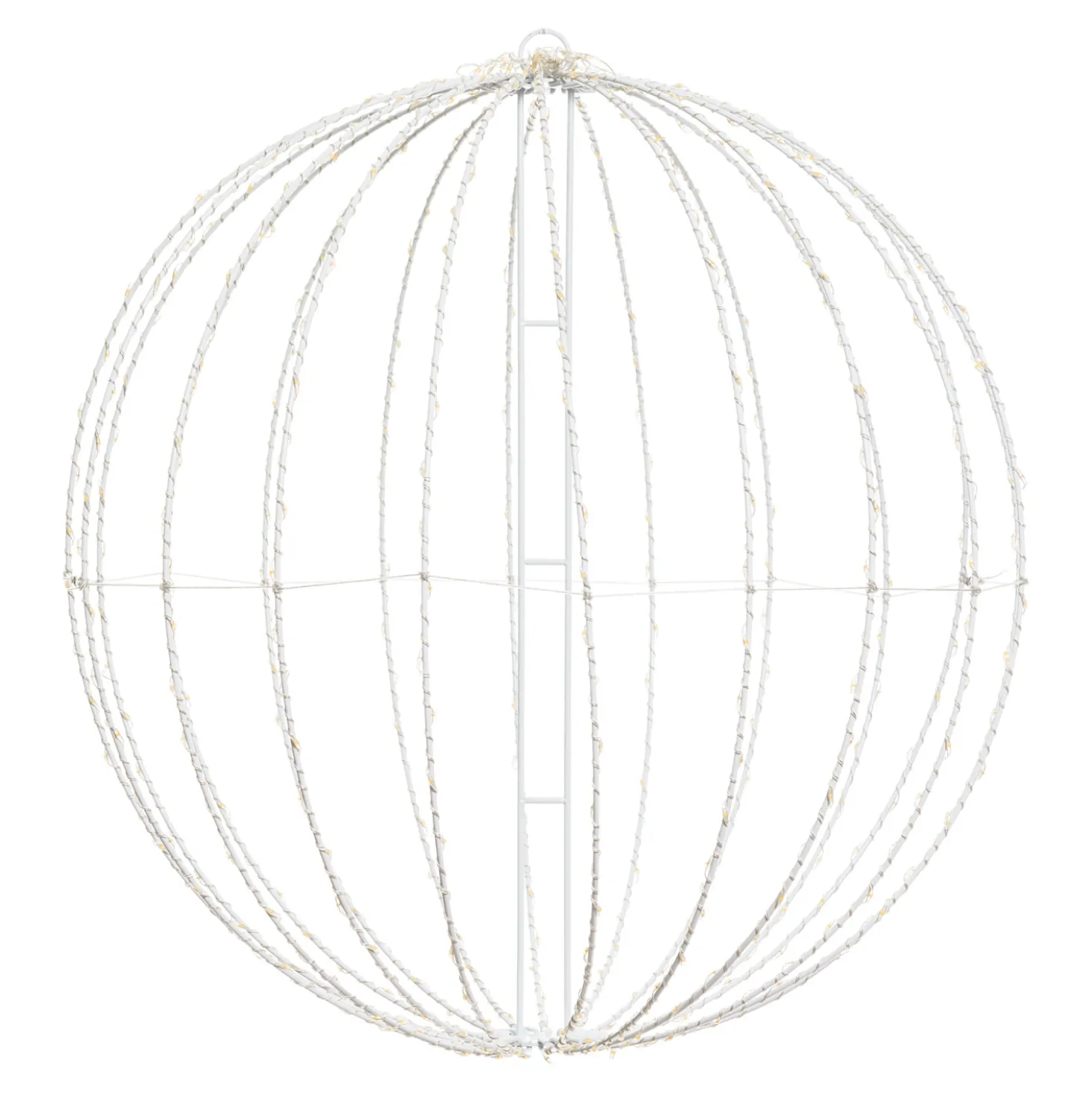 Sfera bianca ripiegabile 3D, Ø 54 cm, microled bianco caldo e freddo, uso interno
