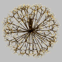Sfera luminosa RICCO con rami marroni, Ø 60 cm, microled bianco caldo
