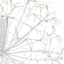 Sfera luminosa RICCO con rami bianchi, Ø 50 cm, microled bianco caldo, uso interno
