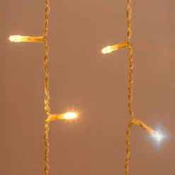 Stalattite Connect+ 5 x h 0,36 m, 400 led bianco caldo e bianco freddo, cavo trasparente, prolungabile