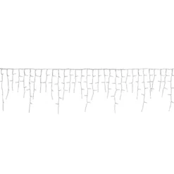 Stalattite Connect+ 5 x h 0,36 m, 400 led bianco caldo, cavo trasparente, prolungabile