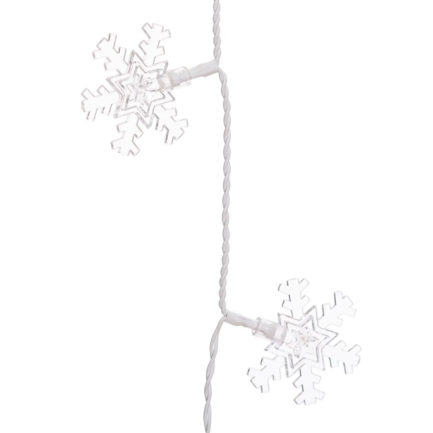 Stalattite 3,75 x h 1 m, 136 fiocchi di neve, led bianco freddo e blu
