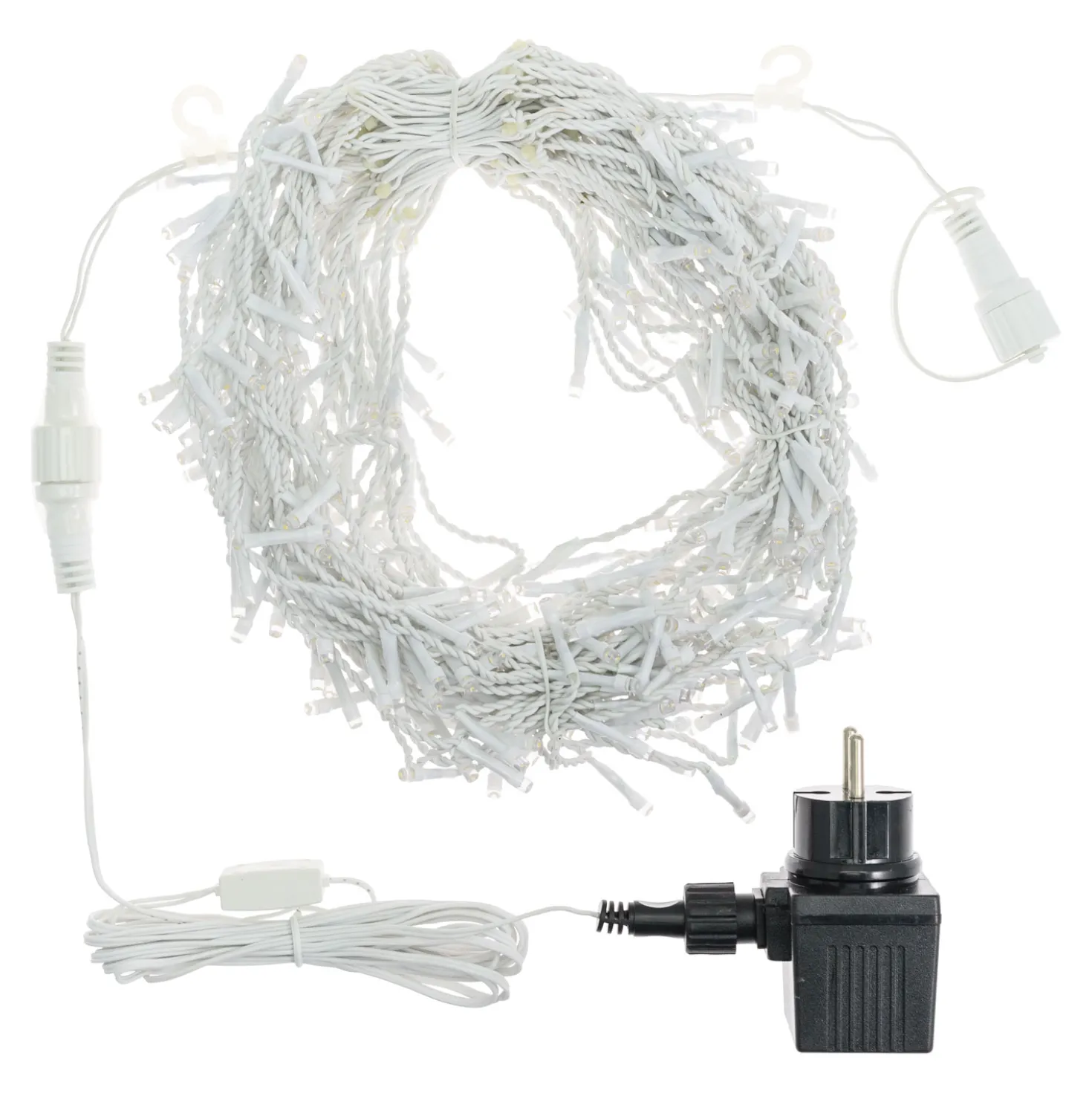 Stalattite 5,4 x h 0,36 m, 360 led bianco caldo, cavo bianco, prolungabile