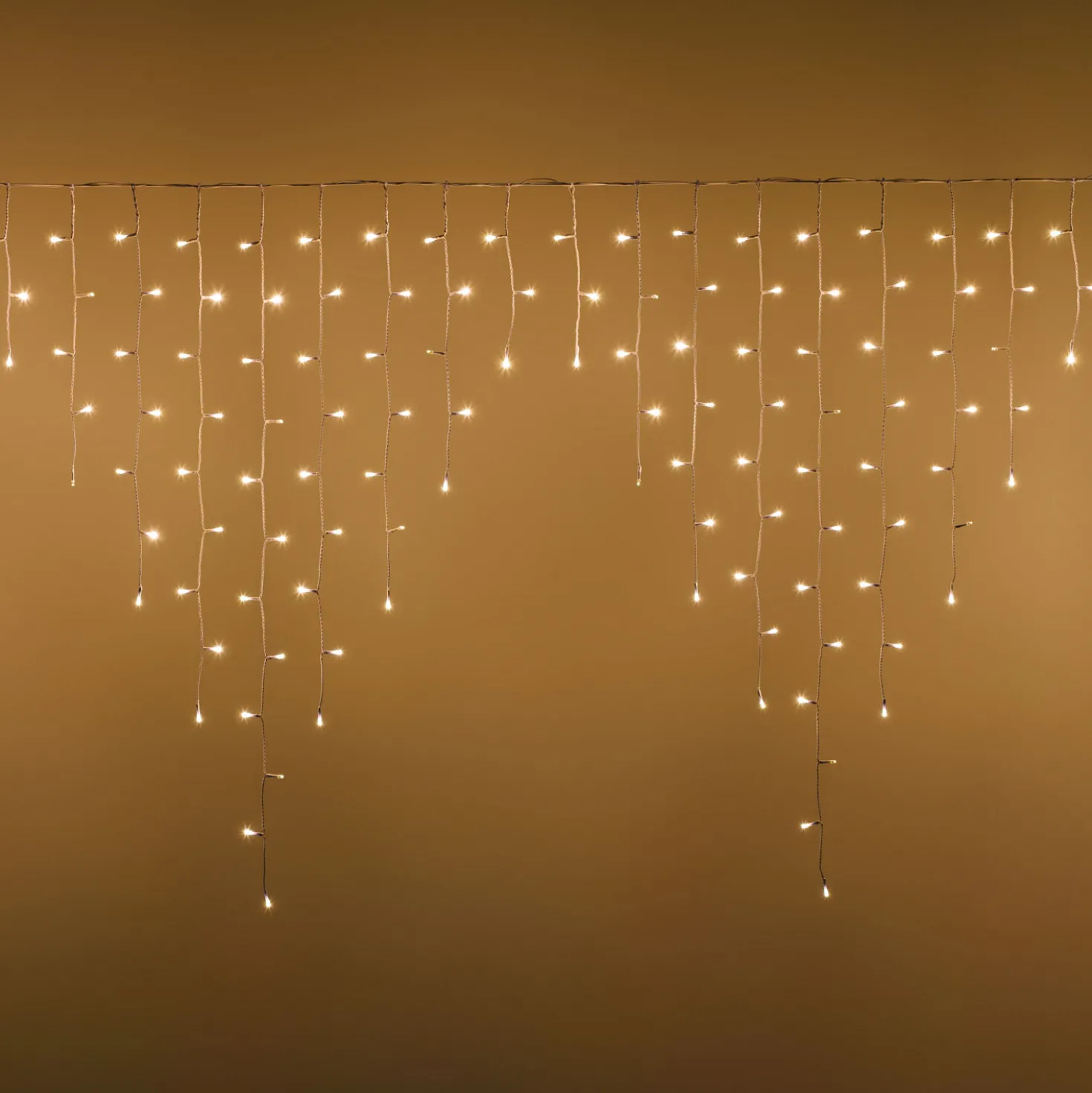 Stalattite 4,5 x 1,2 m, 300 led bianco caldo
