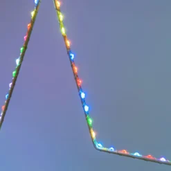 Stella bianca da appendere Ø 35 cm, micro led RGB cambiacolore