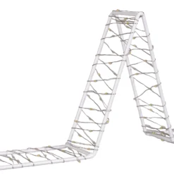 Stella Bianca 3D Edge, Ø 30 cm, 220 MicroLED bianco caldo, cavo metal argento