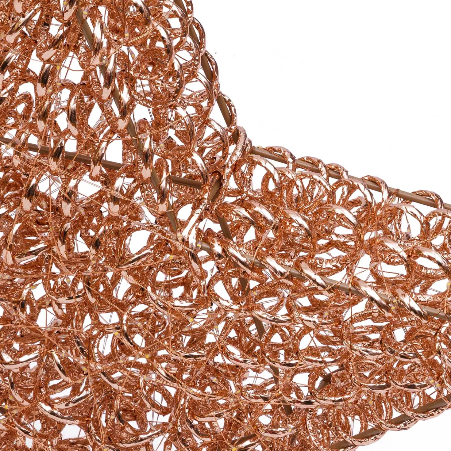 Stella 3D Rose Gold, filo a spirale, ∅58 cm, 720 microled bianco caldo