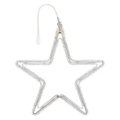 Stella in tubo luminoso, 47 x 45 cm, 116 led bianco caldo