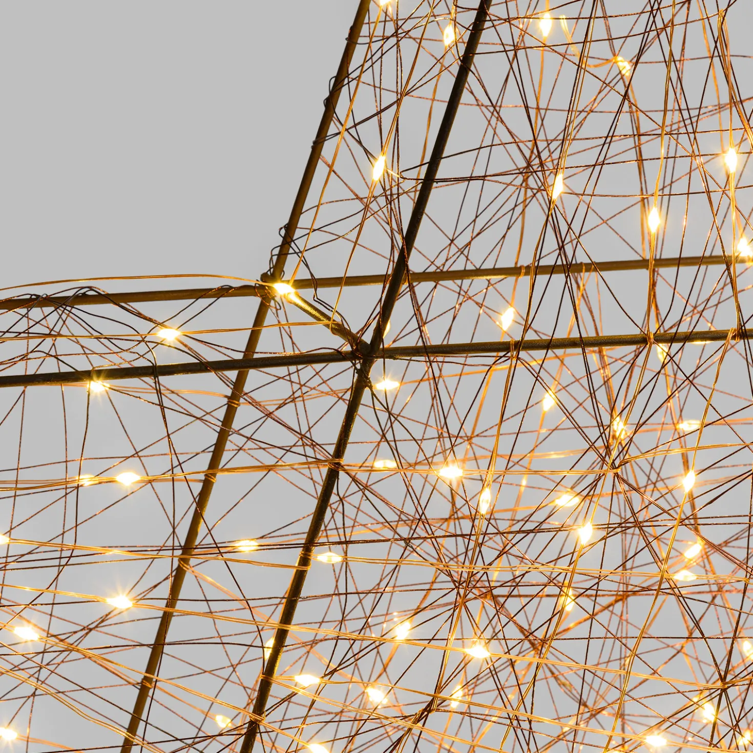 Stella luminosa 3D, 240 microled bianco caldo