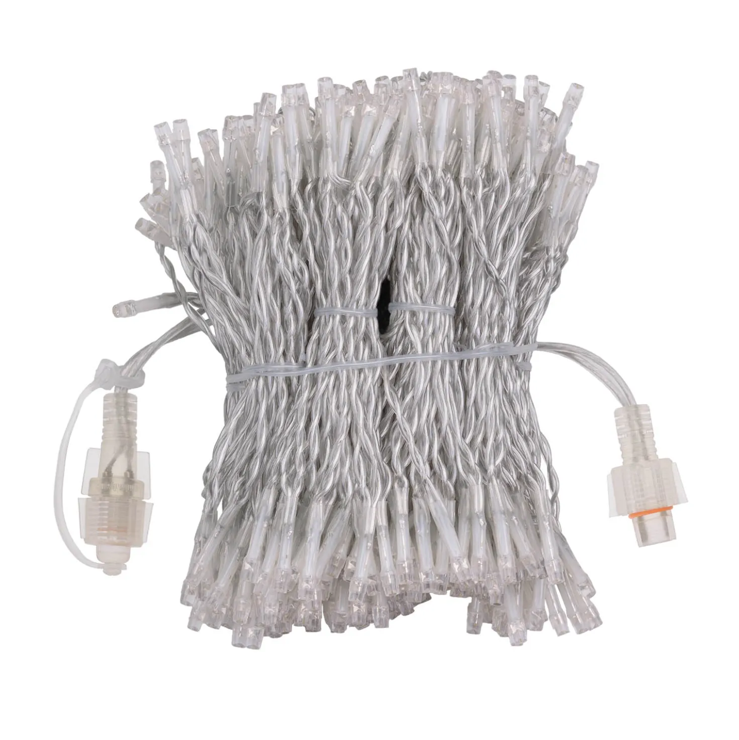 Tenda Connect+ 1 x h 4 m, 400 led bianco caldo, cavo trasparente, prolungabile