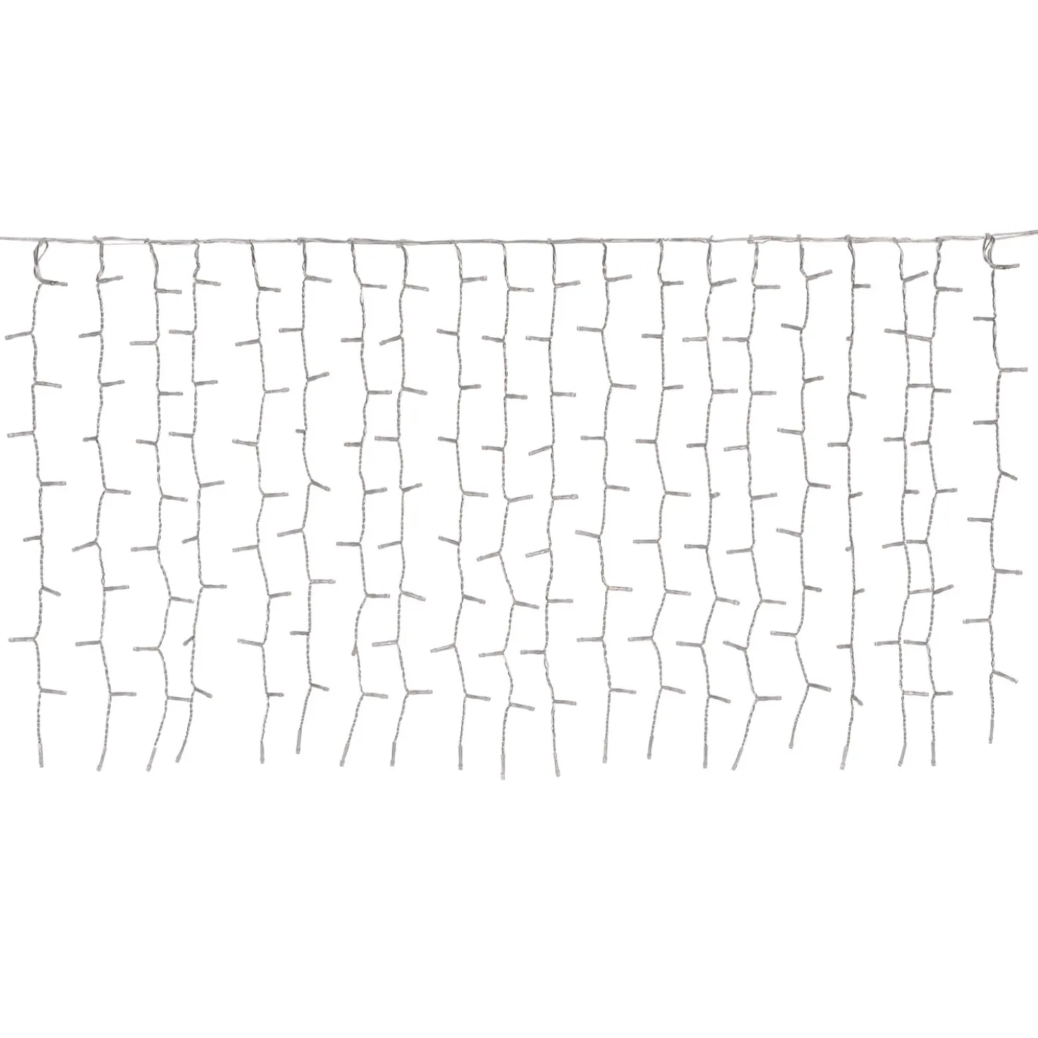 Tenda Extra Densa Connect+ 1,2 x h 0,6 m, 200 led bianco caldo, cavo trasparente, prolungabile