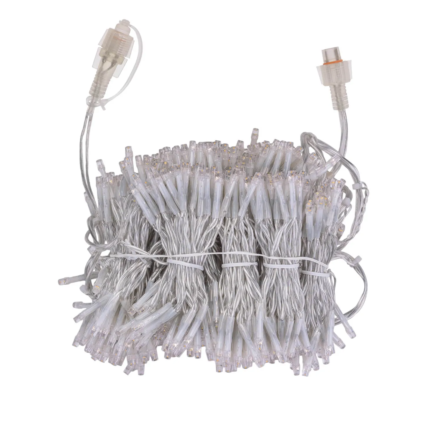 Tenda Extra Densa Connect+ 1,2 x h 2,4 m, 800 led bianco caldo, cavo trasparente, prolungabile