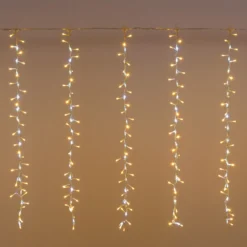 Tenda Nastro di Luce StarFall 3 x h 0,8 m, 768 led bianco caldo e bianco freddo, cavo trasparente