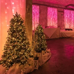 Tenda Twinkly Plus RGB e Bianco caldo, 0,5 x h 4 metri, 250 Pixel Led, cavo nero