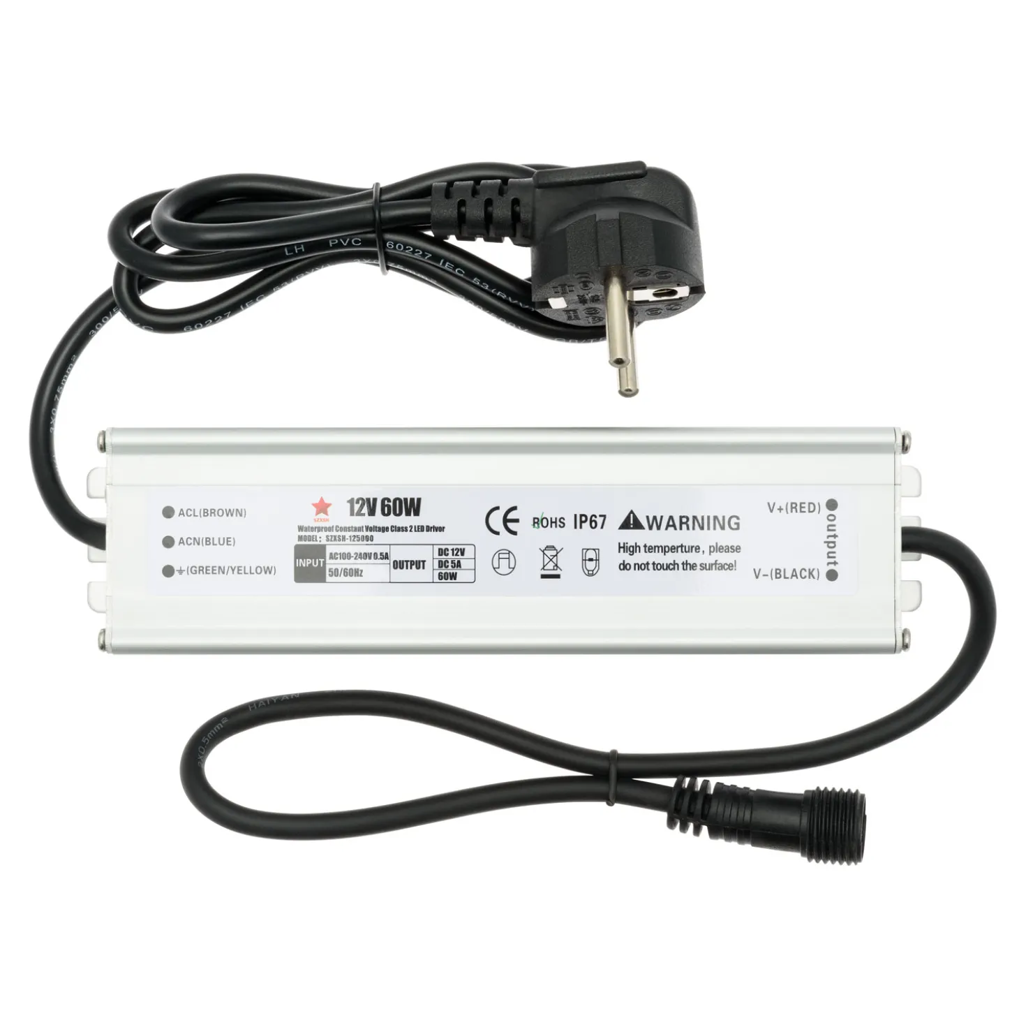 Trasformatore per luci decorative, 12 Volt DC, Max 60 Watt