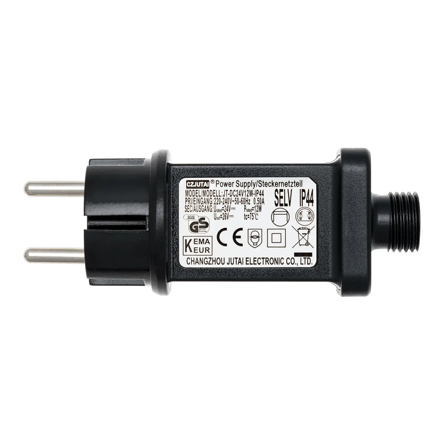Trasformatore per luci decorative, 24 Volt DC, Max 12 Watt, Timer