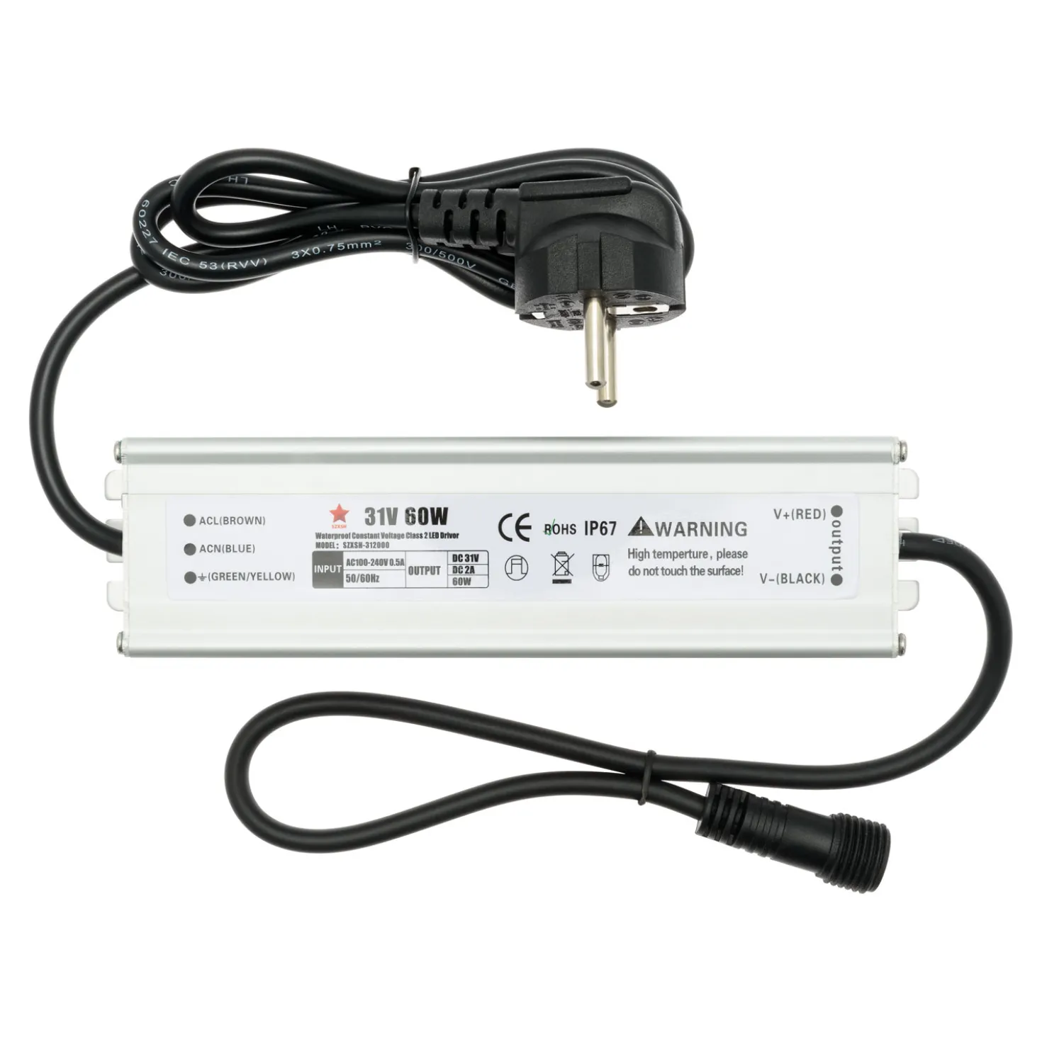 Trasformatore per luci decorative, 31 Volt DC, Max 60 Watt
