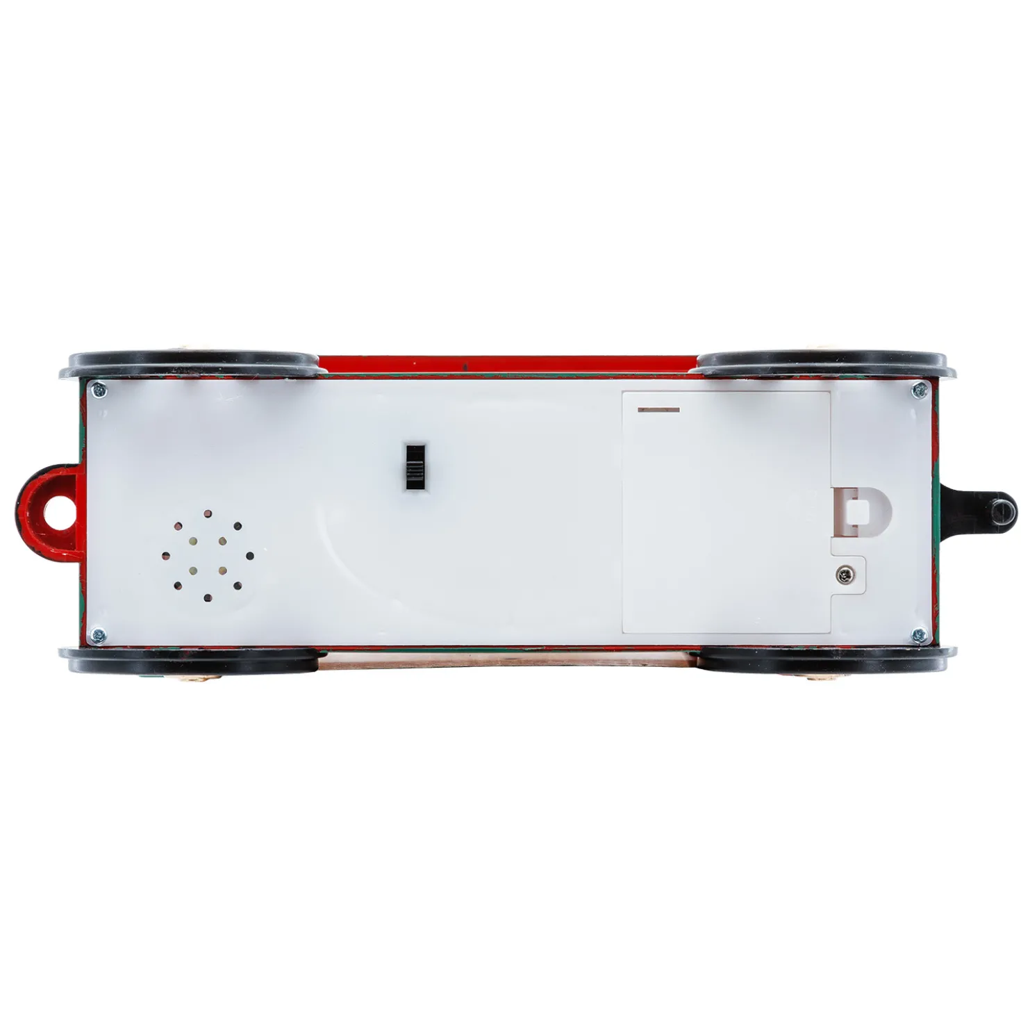 Trenino locomotiva + vagone, glitter scintillanti, h 20 cm, led bianco caldo, musiche natalizie