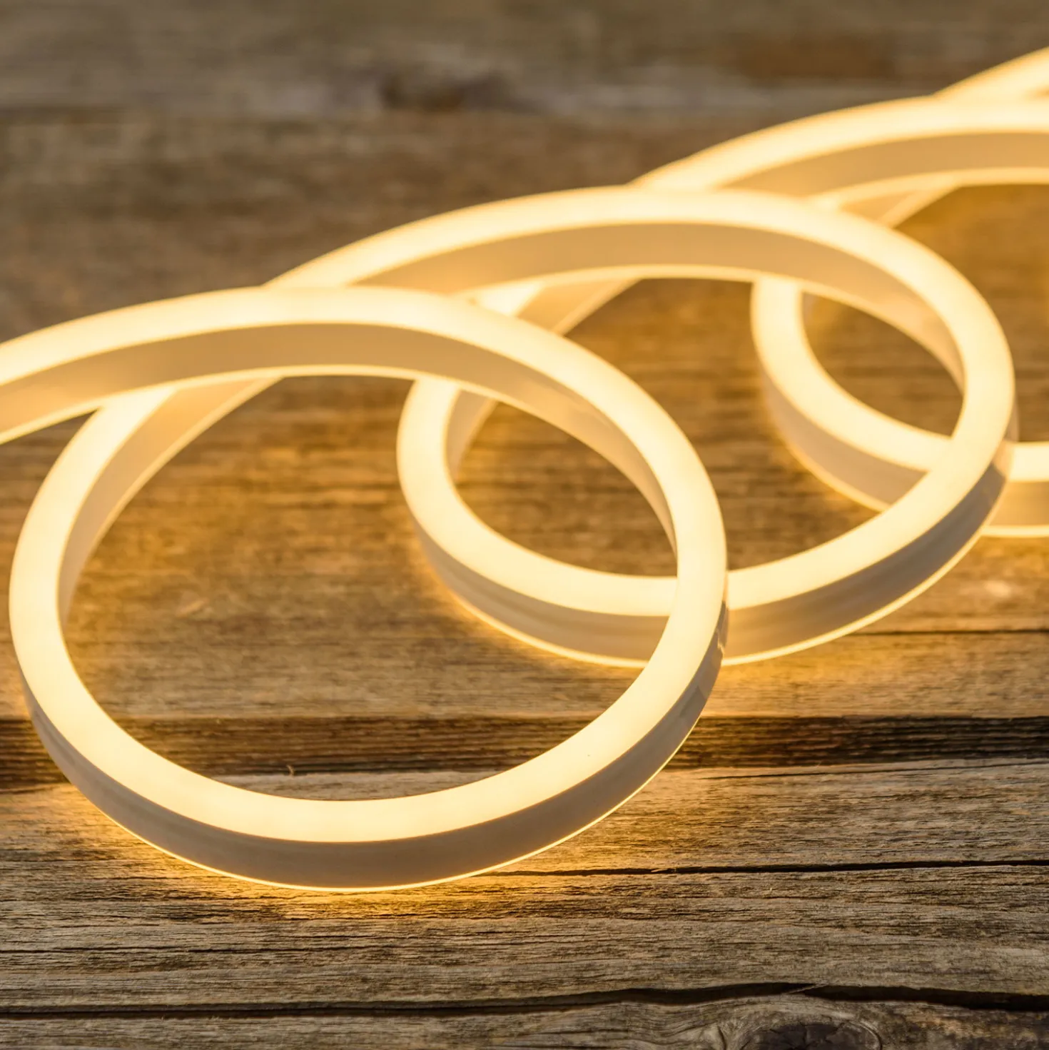 Tubo led effetto neon bifacciale, 960 led bianco caldo