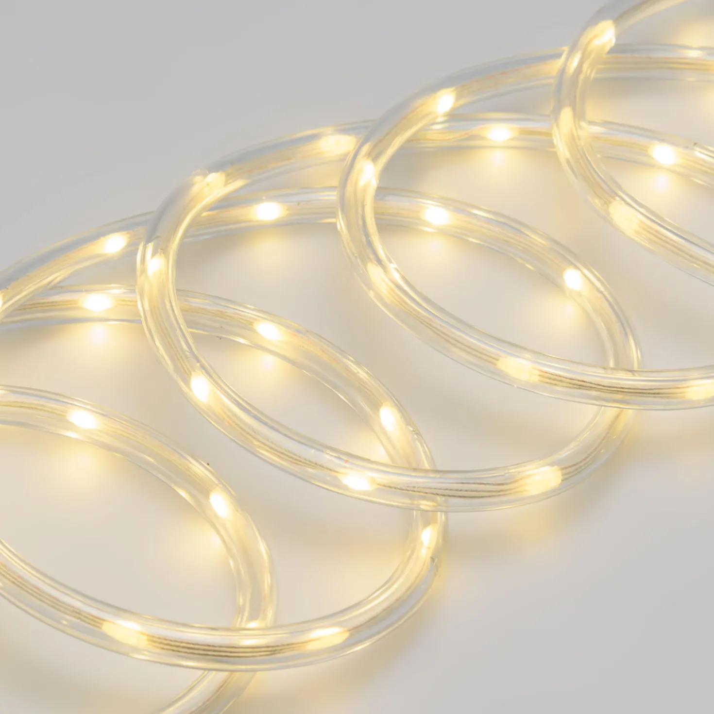Tubo luminoso 10 m, gocce di luce led bianco caldo