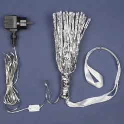 TWIGball argento, h. 40 cm, led bianco caldo