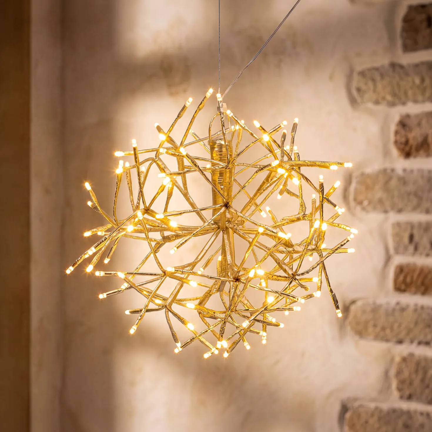TWIGball Champagne, Ø 35 cm, 120 led bianco caldo