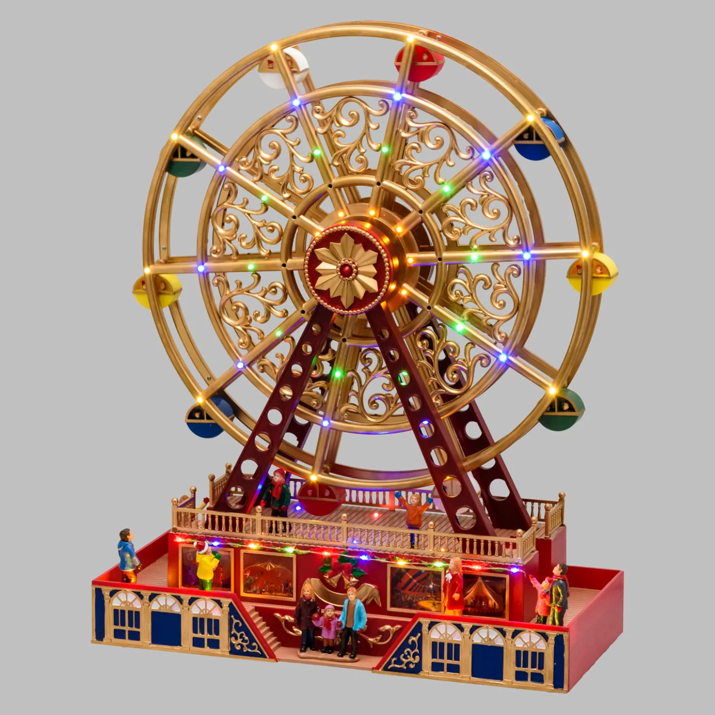 Villaggio Ruota Panoramica rotante, h 48 cm, una melodia nataliza